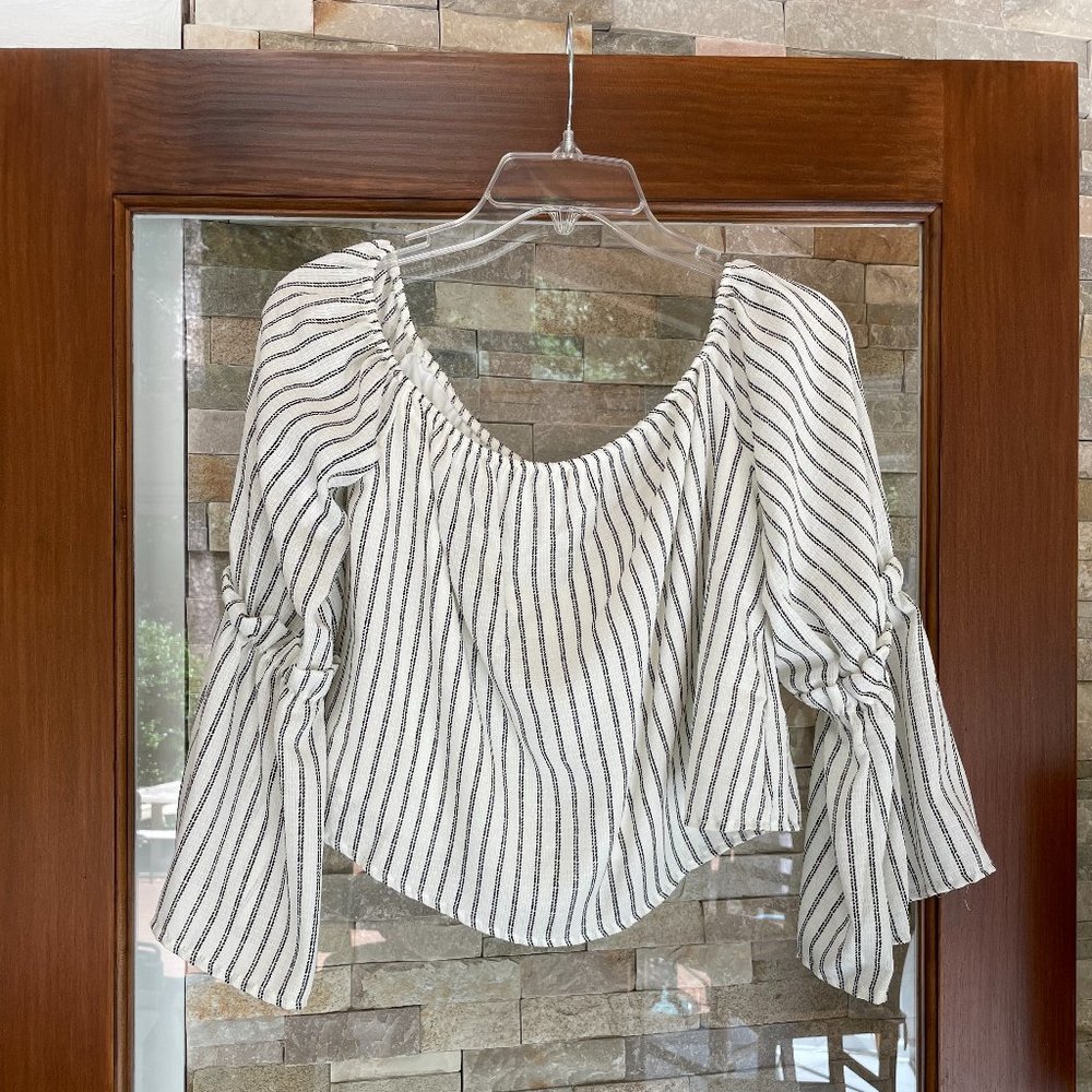 Altar'd State Striped Off-the-Shoulder Top